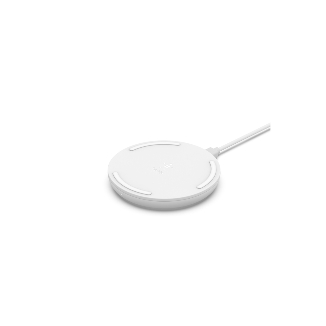 Belkin BoostCharge 10W Wireless Charging Pad + Cable - White in Qatar Belkin BoostCharge 10W Wireless Charging Pad + Cable - White in Qatar